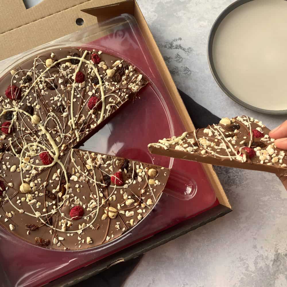 Our 10" Crazy Crunch Chocolate Pizza makes an ideal sharing gift.